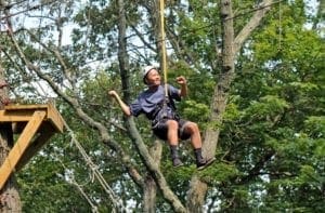 Zip line in Berks County, Pa